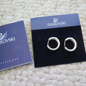Swarovski Sterling Silver Huggie Earrings